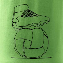 Futbalová lopta kopačka jedným ťahom