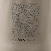 Kozákov - vrstevnice v obdĺžniku