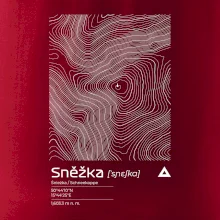 Snežka - vrstevnice v obdĺžniku