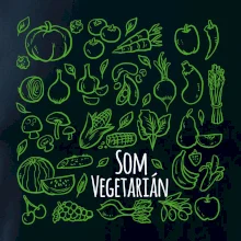 Som vegetarián - zelenina vo štvorci