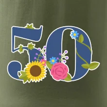 Kvetinové číslo kreslené - 50 Kvetinové číslo kreslené - 50