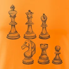 Šachové figúrky kreslené