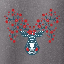 Folklór - jeleň s červenými plodmi