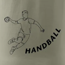 Handball nápis šikmo