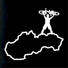 Mapa Slovenska - cyklista