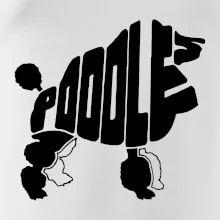 Pudel - nápis v tele Pudel - nápis v tele