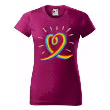 Srdce pride dúha kreslená