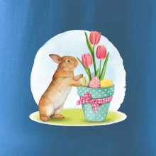 Veľkonočný zajačik tulipány