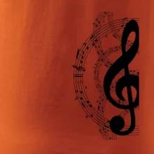 Husľový kľúč a noty