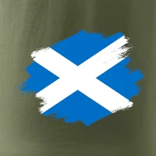 Škótska vlajka kreslená štetcom