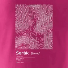 Šerák - vrstevnice v obdĺžniku