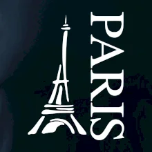 Paris nápis Eiffelovka na výšku