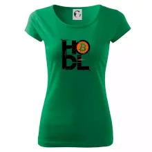 Hodl velký nápis a logo BTC