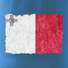 Vlajka Malta ohrýzaná