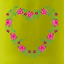 Červené tulipánové srdiečko (Pecka design)