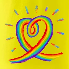 Srdce pride dúha kreslená