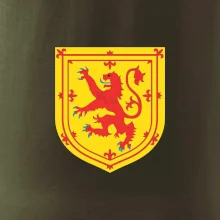 Škótsky lev na hrudi