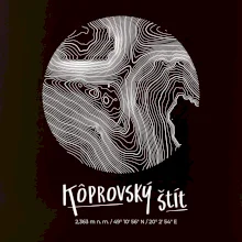 Kôprovský štít - vrstevnice v kruhu