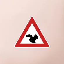 Dopravná značka - Pozor veverička