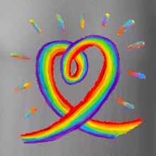 Srdce pride dúha kreslená