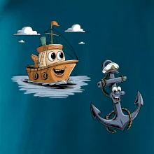 Parové tričko - Loď a kotva