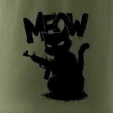 Meow mačka so zbraňou