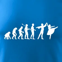 Evolúcia tanec - muž a žena so sukňou