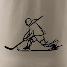 Kreslený hokejista tučnou fixkou