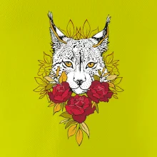 Rys s červenými ružami (Pecka design)