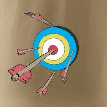 Šípy vo farebnom terči Šípy vo farebnom terči