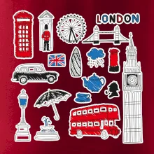 Velká Británie - kreslené ikonky