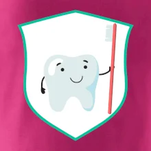 Zúbok na prsníku - zubná kefka