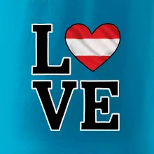 Love Rakúska vlajka Love Rakúska vlajka