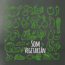 Som vegetarián - zelenina vo štvorci