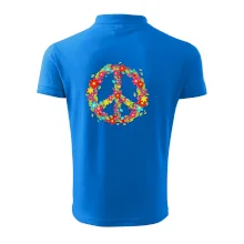 Peace symbol červené kvety