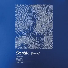Šerák - vrstevnice v obdĺžniku