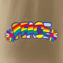 Peace nápis dúhový