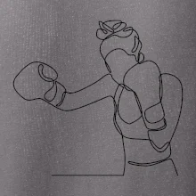 Žena boxerka jedným ťahom