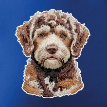 Lagotto romagnolo vyšívaná hlava na prsníku