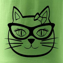 Mačacie dievča s okuliarmi