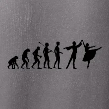 Evolúcia tanec - muž a žena so sukňou