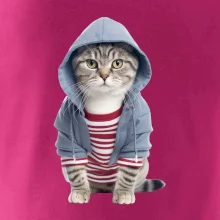 Mačka v pruhovanom triku