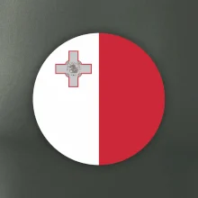 Vlajka Malta guľatá na prsník
