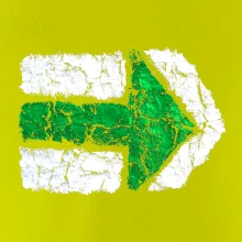 Párová turistická značka  zelená Párová turistická značka  zelená