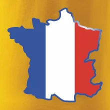 Francúzska vlajka mapa obrys Francúzska vlajka mapa obrys
