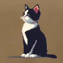 Mourovatá mačka pixel