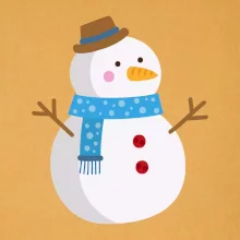 Snehuliak so šálom Snehuliak so šálom