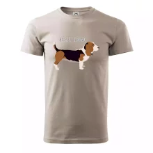 Basset hound pes s nápisom Basset hound pes s nápisom