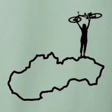 Mapa Slovenska - cyklistka