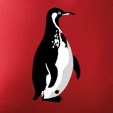 Tučniak čiernobiely z boku